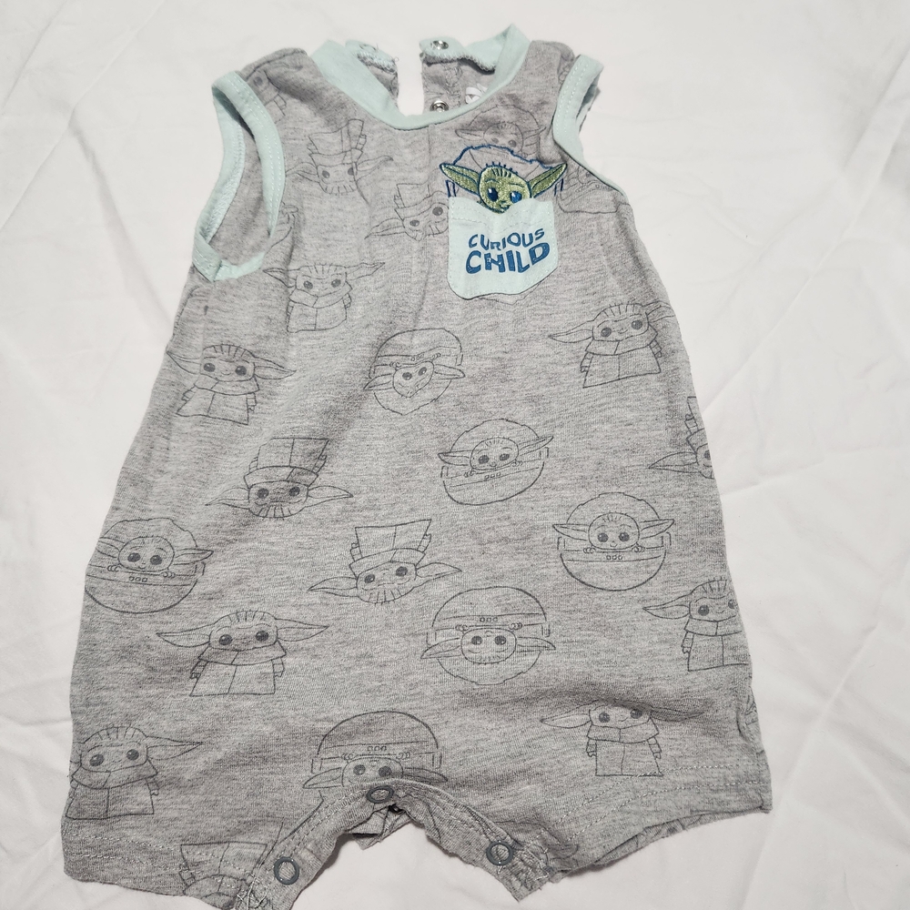 Star Wars Gray Baby Romper
